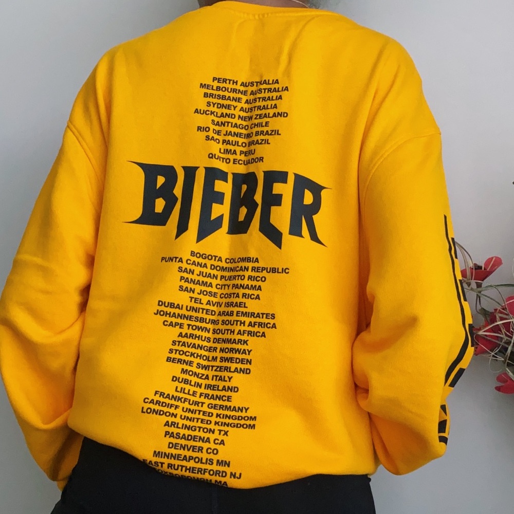 🏁SOLD🏁 CUTE & TRENDY Yellow Justin Bieber Jumper - Picture 6 of 6